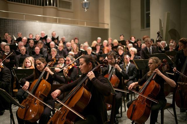 An orchestra performing
